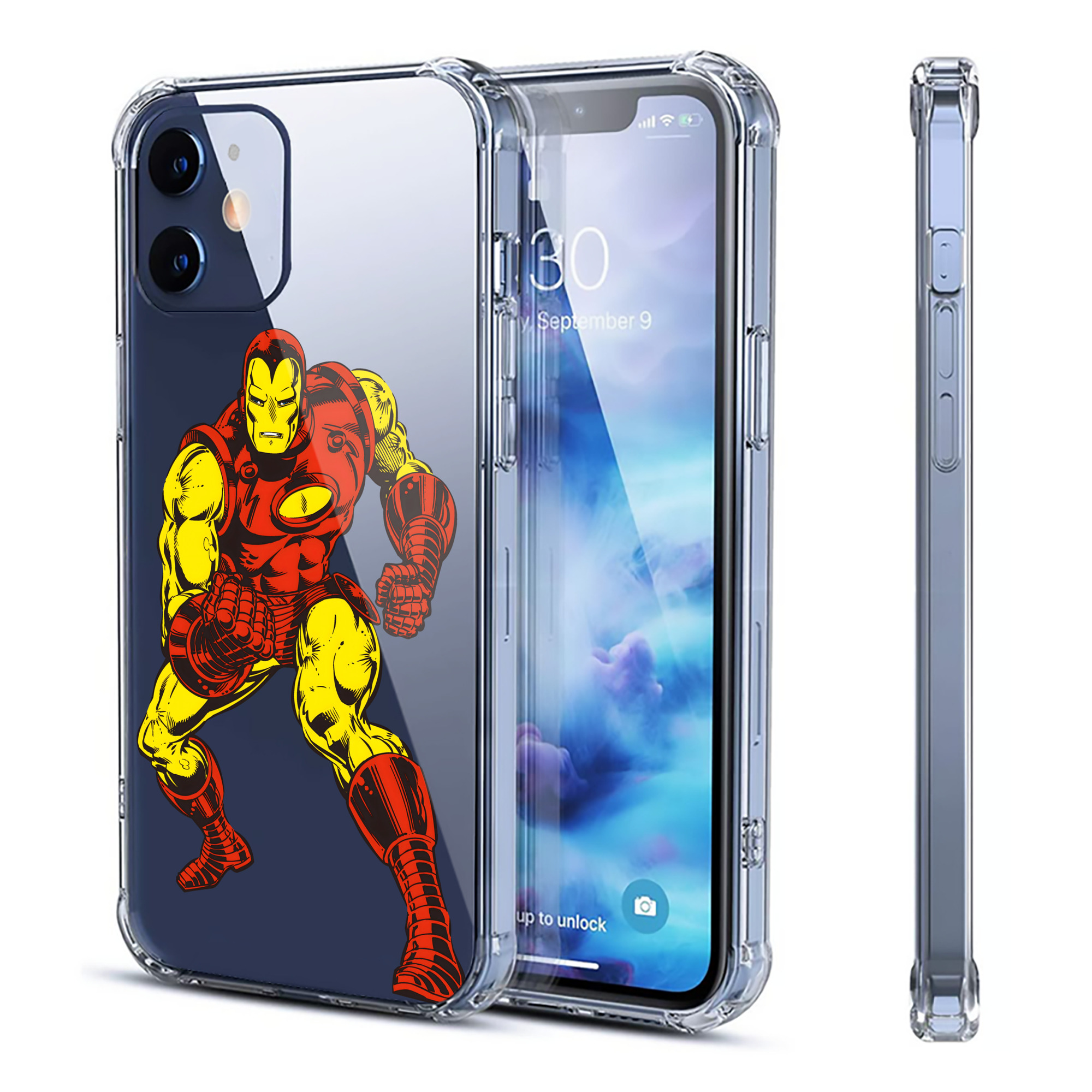 （画像用） アベンジャーズ The Avengers 【iPhone 12シリーズ対応】透明スマホケース（クリアソフトケース）